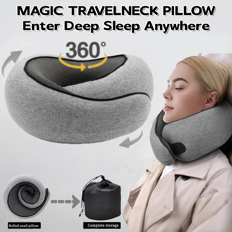 Anti Snore Contour Pillow - 휴대용 U자형 여행 베개 100% 메모리폼