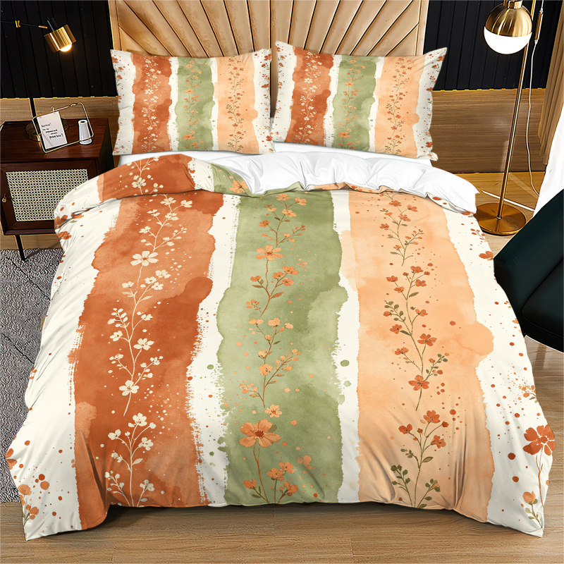 Aesthetic Floral Duvet Cover - 이불 커버 침구 세트 (충전재 없음)