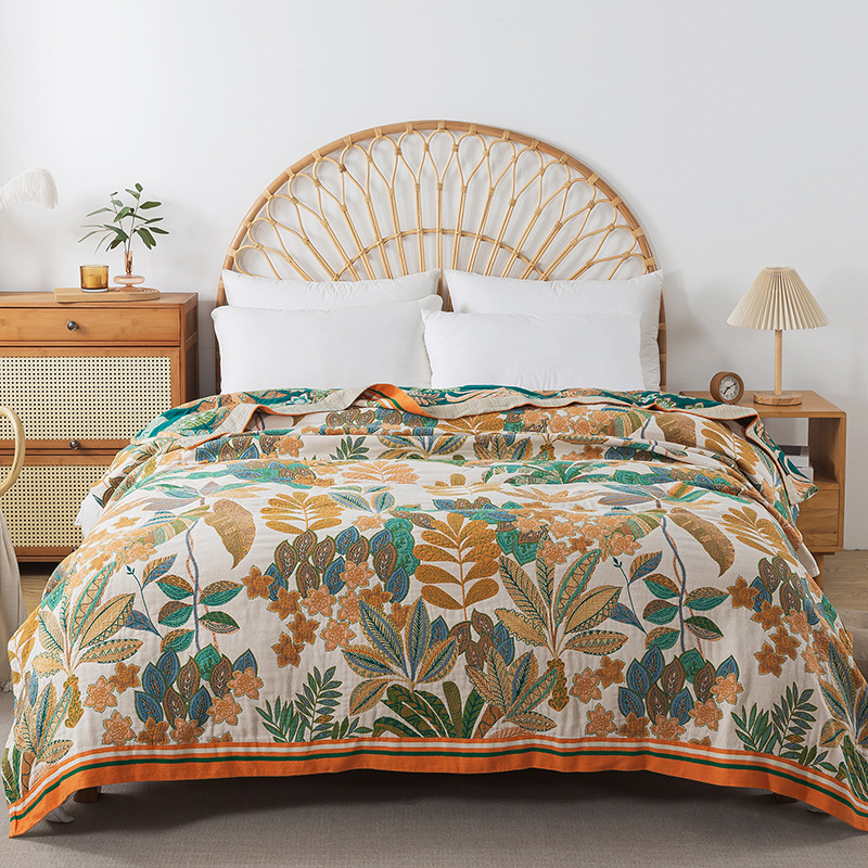 Muslin Cotton Bedspread - 모슬린 거즈 침대보, AB 사이드, 테리