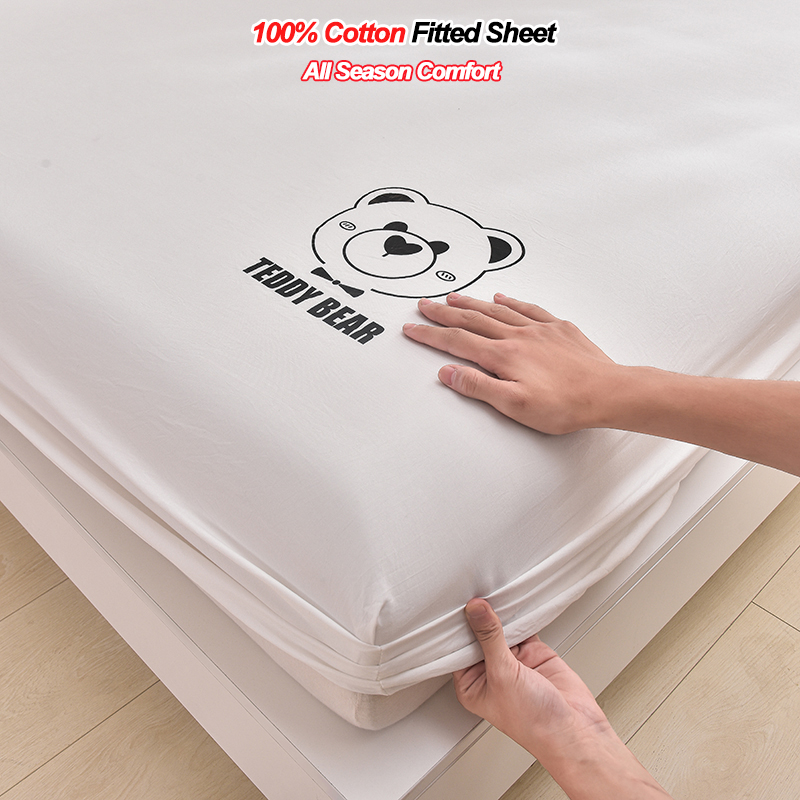 Fitted Bed Sheets Deep Pocket - 100% 순면 피티드 시트 28cm 깊이