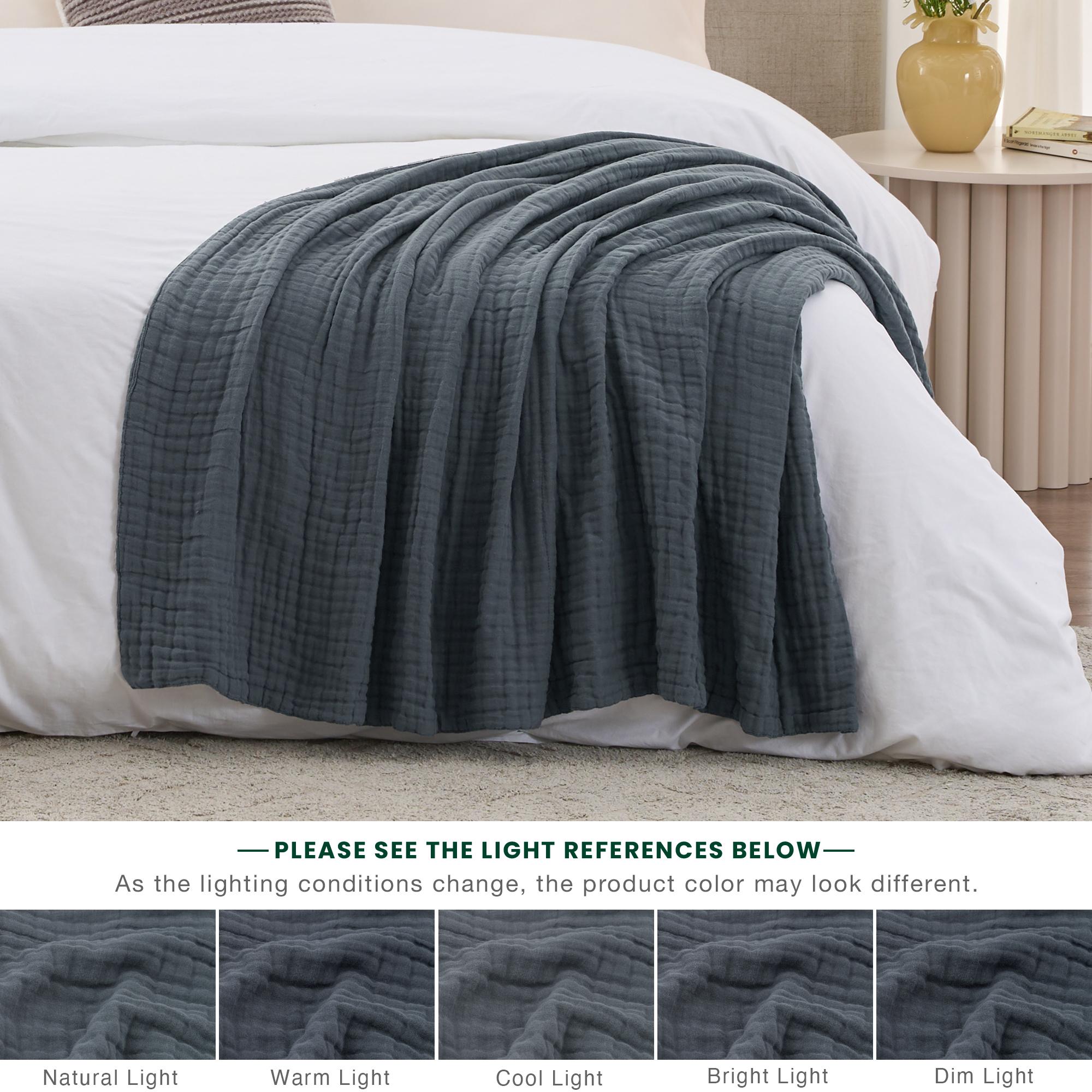6겹 100% 순면 무슬린 블랭킷, 매우 부드럽고 통기 - Muslin Cotton Bedspread 리뷰 및 가격