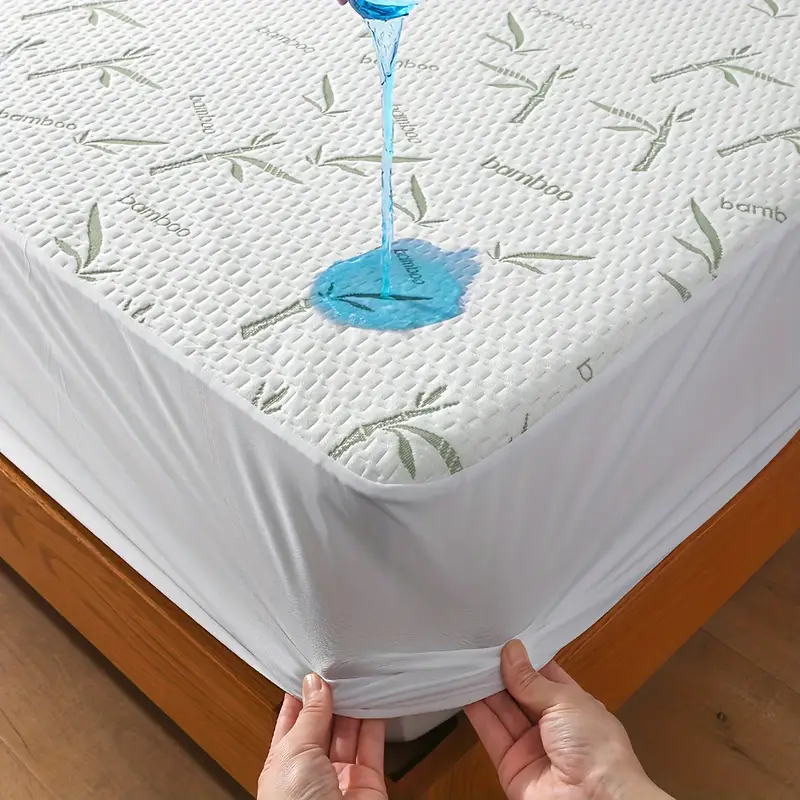 1pc 대나무 매트리스 보호대, 통기성 및 냉각 매트리 - Waterproof Mattress Protector Breathable 리뷰 및 가격