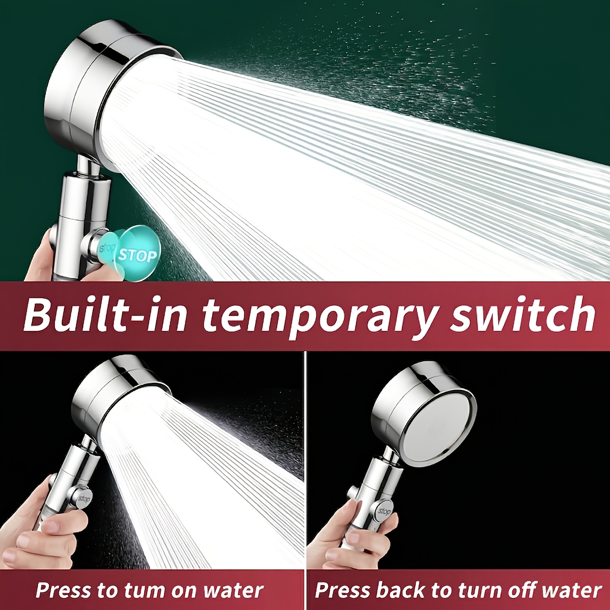 가시광선 필터 창 고압 절수형 핸드헬드 샤워기 3가지  - High Pressure Shower Head Handheld 리뷰 및 가격