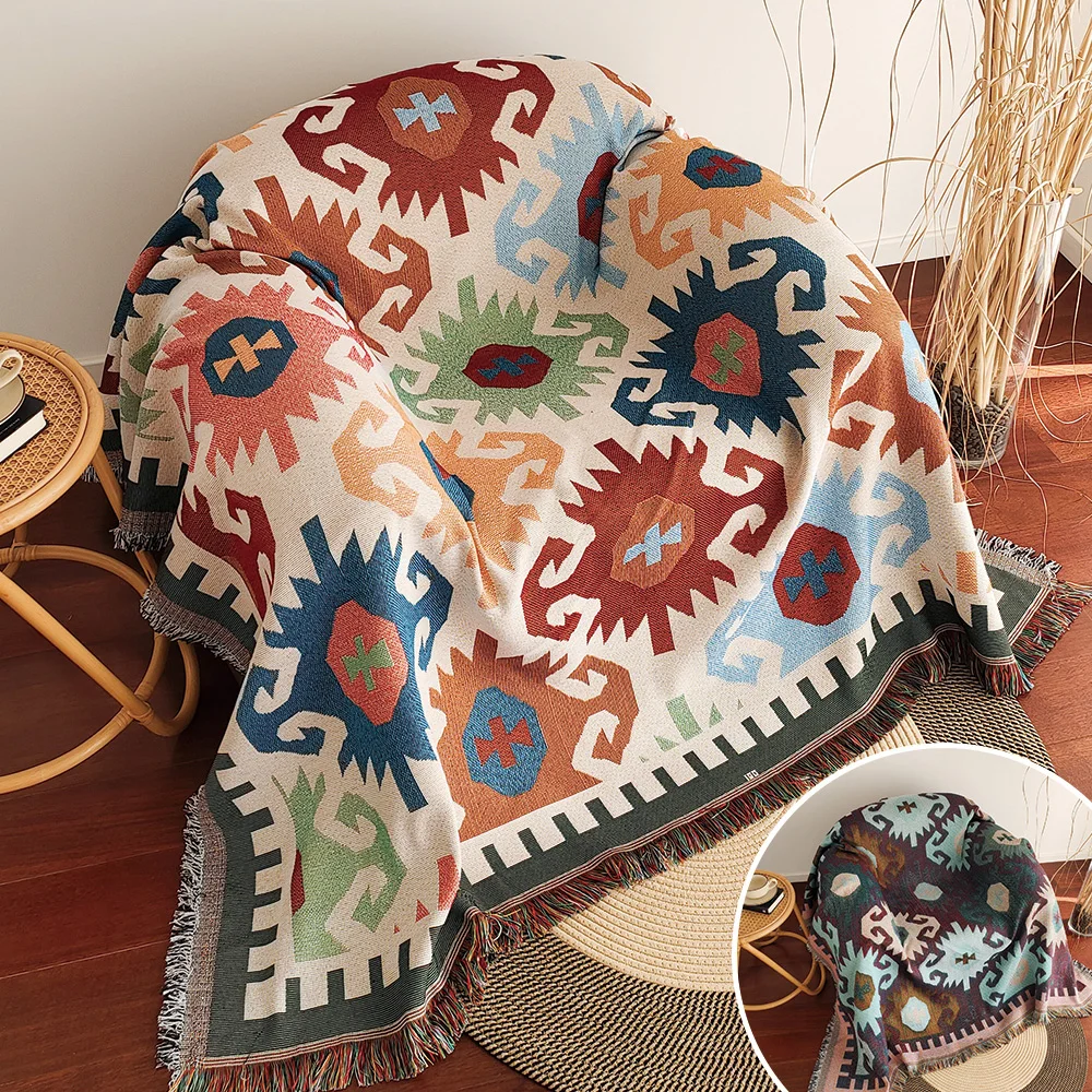 새로운 소파 담요, 프린지 장식 보헤미안 스타일 담요, - Boho Throw Blanket Fringe 리뷰 및 가격