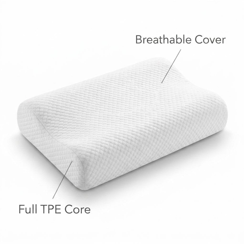 통기성 TPE 펙틴 베개 인체공학적 곡선 제로 압력 경 - Anti Snore Contour Pillow 리뷰 및 가격