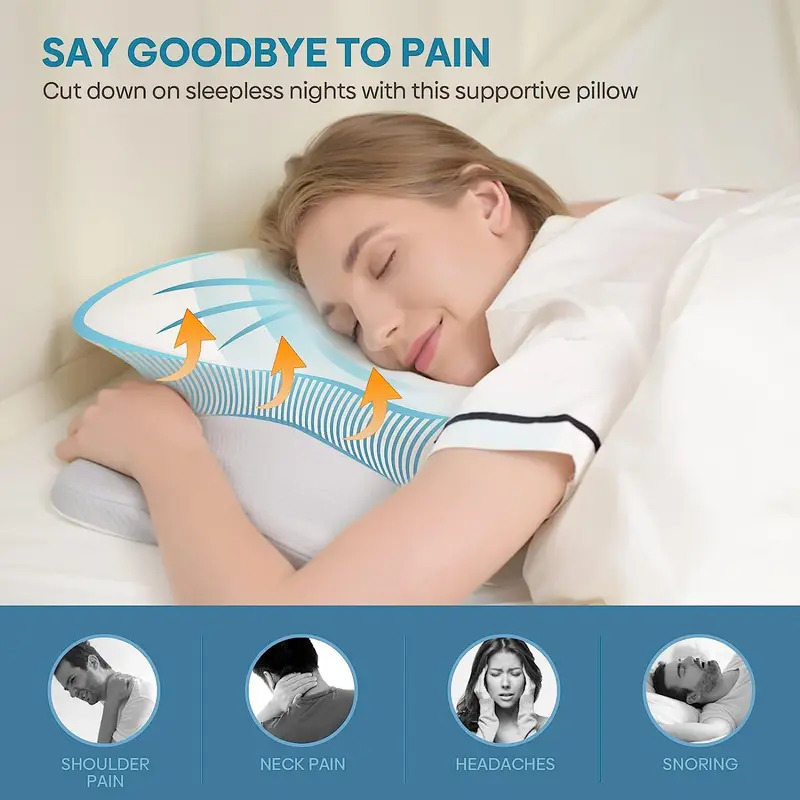 무취 정형외과용 베개, 목과 어깨 통증 완화 메모리폼  - Memory Foam Orthopedic Pillow Neck Pain 리뷰 및 가격