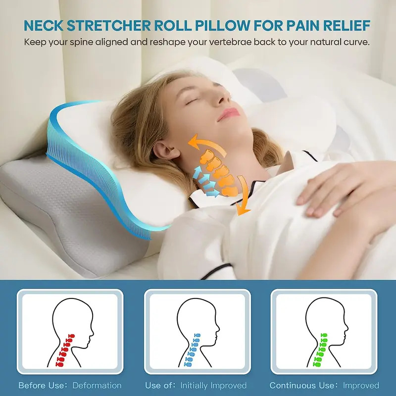 무취 정형외과용 베개, 목과 어깨 통증 완화 메모리폼  - Memory Foam Orthopedic Pillow Neck Pain 리뷰 및 가격