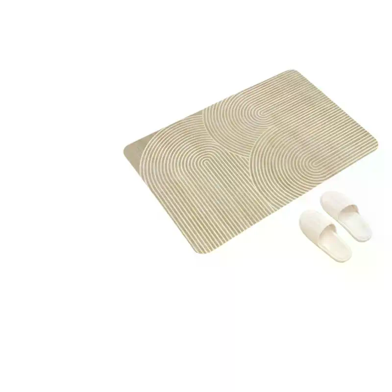 베이지색 줄무늬 규조토 욕실 매트 빠른 건조 흡수성 논 - Quick Dry Diatomite Bath Mat 리뷰 및 가격