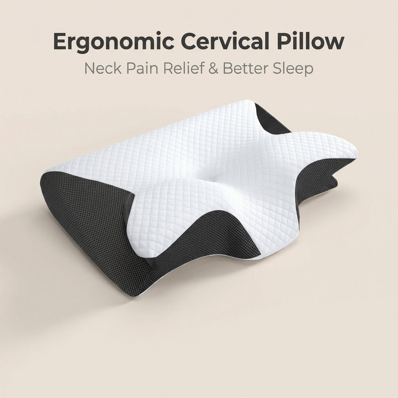 메모리폼 베개 경추 베개 목 통증 완화 컨투어 인체공학 - Memory Foam Orthopedic Pillow Neck Pain 리뷰 및 가격