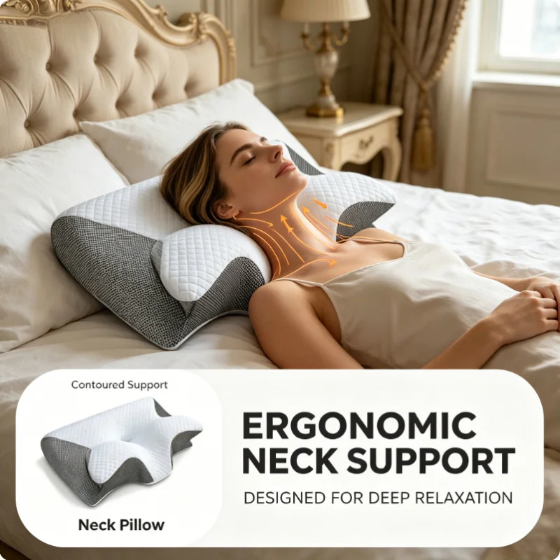 목 통증 완화 메모리폼 경추 베개, 측면, 등, 복부  - Memory Foam Orthopedic Pillow Neck Pain 리뷰 및 가격