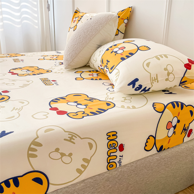 1PC 만화 호랑이 무늬 침대 시트, 귀여운 동물 프린 - Fitted Bed Sheets Deep Pocket 리뷰 및 가격