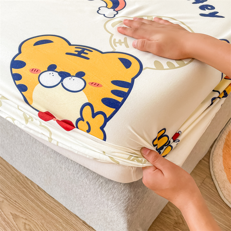 1PC 만화 호랑이 무늬 침대 시트, 귀여운 동물 프린 - Fitted Bed Sheets Deep Pocket 리뷰 및 가격