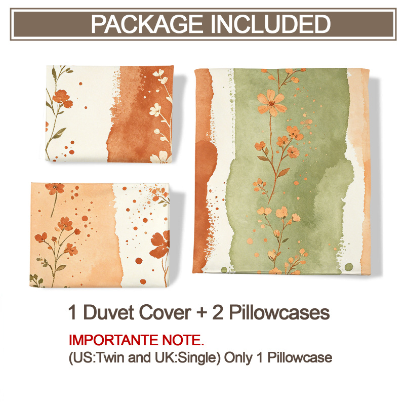 이불 커버 침구 세트 (충전재 없음) 사랑스러운 만화  - Aesthetic Floral Duvet Cover 리뷰 및 가격