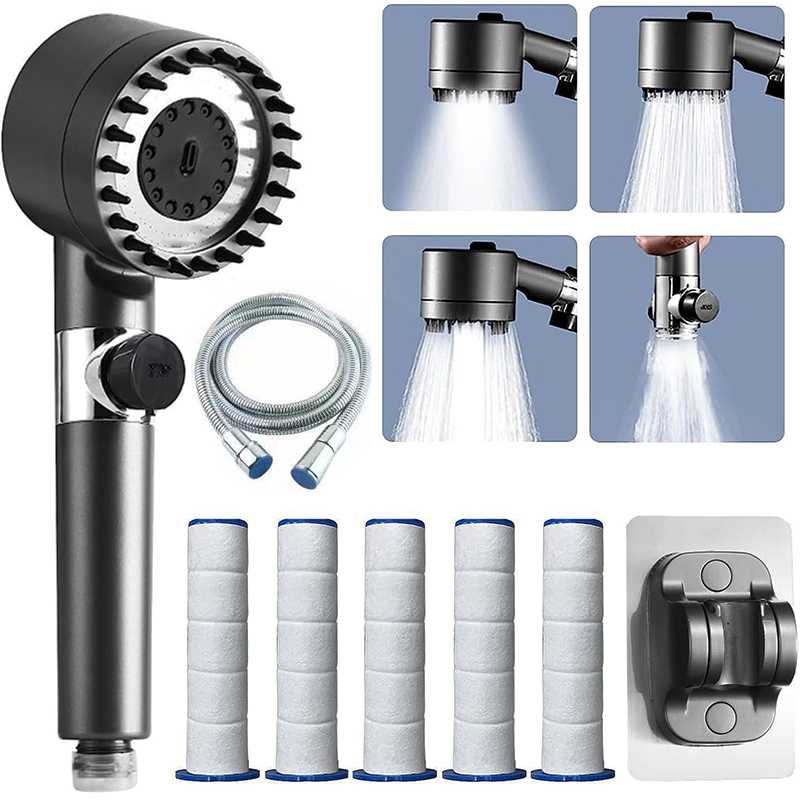 고압 마사지 샤워 헤드 4 가지 모드 강우량 샤워 헤드 - High Pressure Shower Head Handheld 리뷰 및 가격