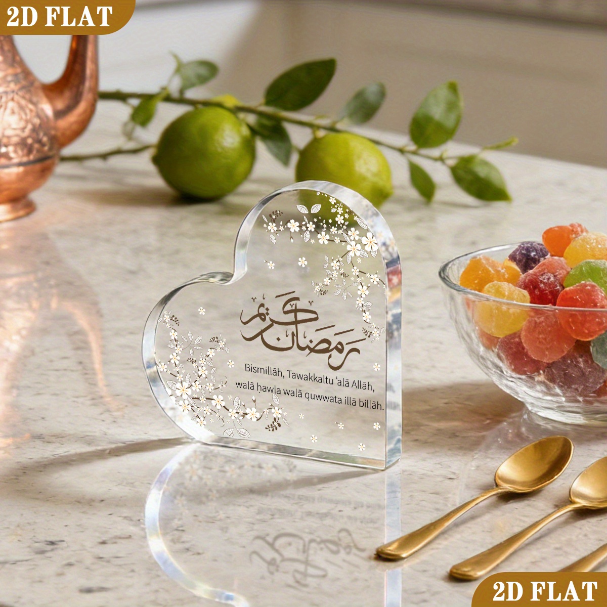 CIFBUY 아크릴 명판 2D 플랫 하트 모양 아랍어  - Home Decor 리뷰 및 가격