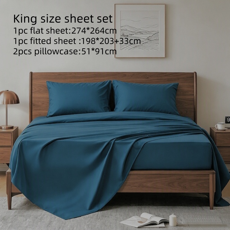 순면 침대 시트 세트 플랫 시트+딥 포켓 피티드 시트+ - Fitted Bed Sheets Deep Pocket 리뷰 및 가격