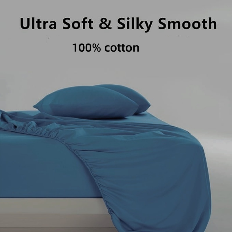 순면 침대 시트 세트 플랫 시트+딥 포켓 피티드 시트+ - Fitted Bed Sheets Deep Pocket 리뷰 및 가격