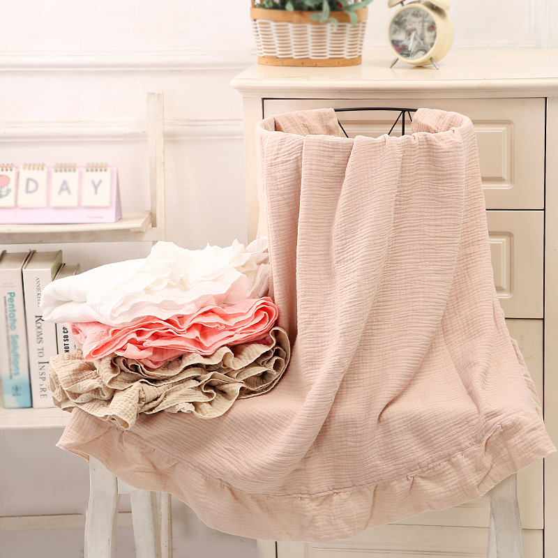 100% 순면 러플 무슬린 블랭킷, 2겹 여름 거즈 담 - Muslin Cotton Bedspread 리뷰 및 가격