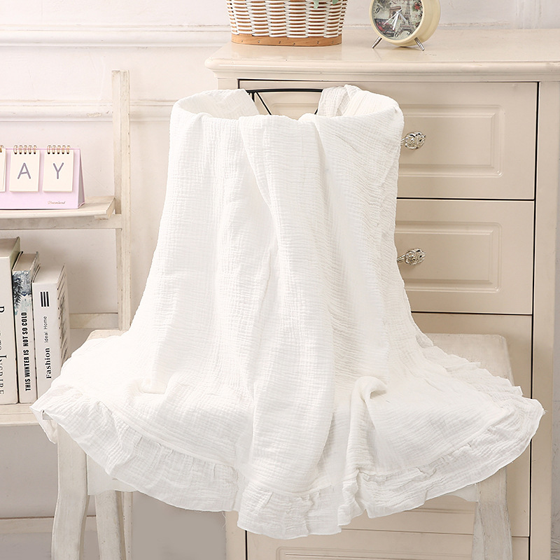 100% 순면 러플 무슬린 블랭킷, 2겹 여름 거즈 담 - Muslin Cotton Bedspread 리뷰 및 가격