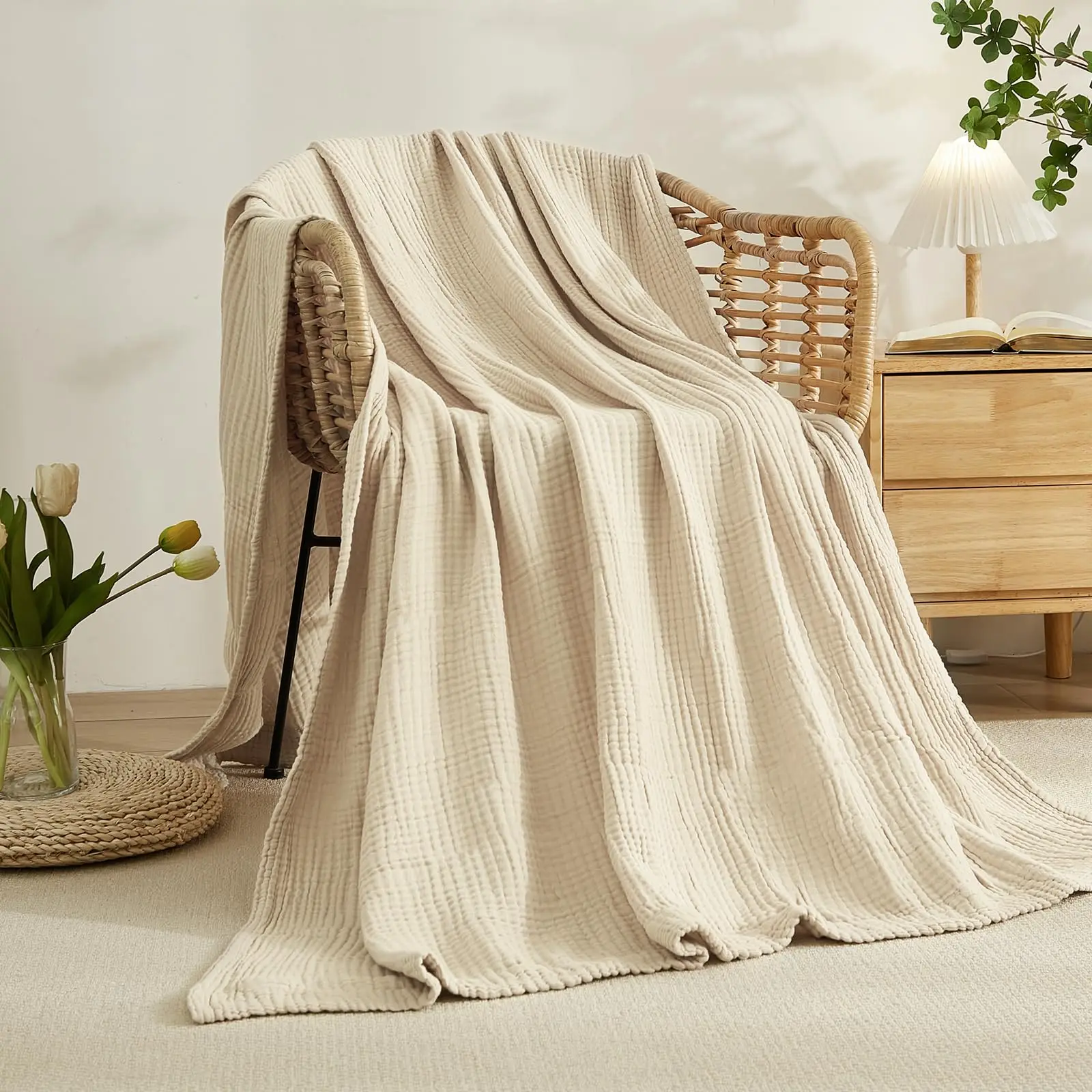 100% 면 침대용 담요, 부드러운 무슬린 침대 담요, - Muslin Cotton Bedspread 리뷰 및 가격