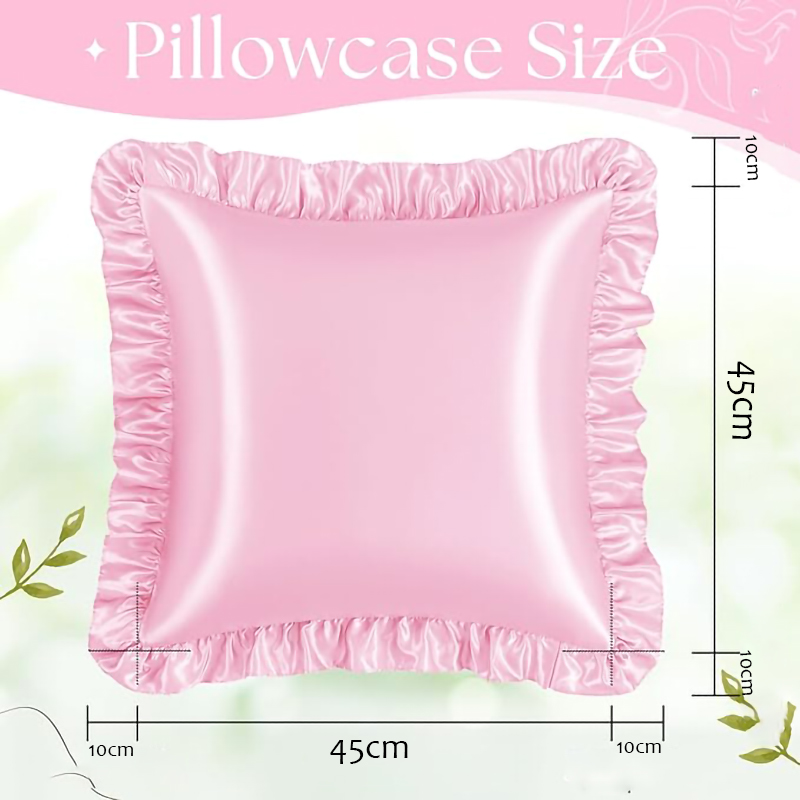 머리카락과 피부를 위한 2피스 새틴 러플 베개 커버,  - Satin Silk Pillowcase Hair Skin 리뷰 및 가격