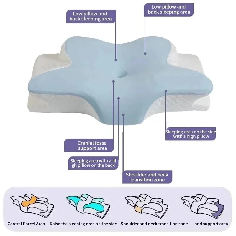 통기성 있는 쿨링 메모리폼 경추 베개 여름용 정형외과  - Memory Foam Orthopedic Pillow Neck Pain 리뷰 및 가격
