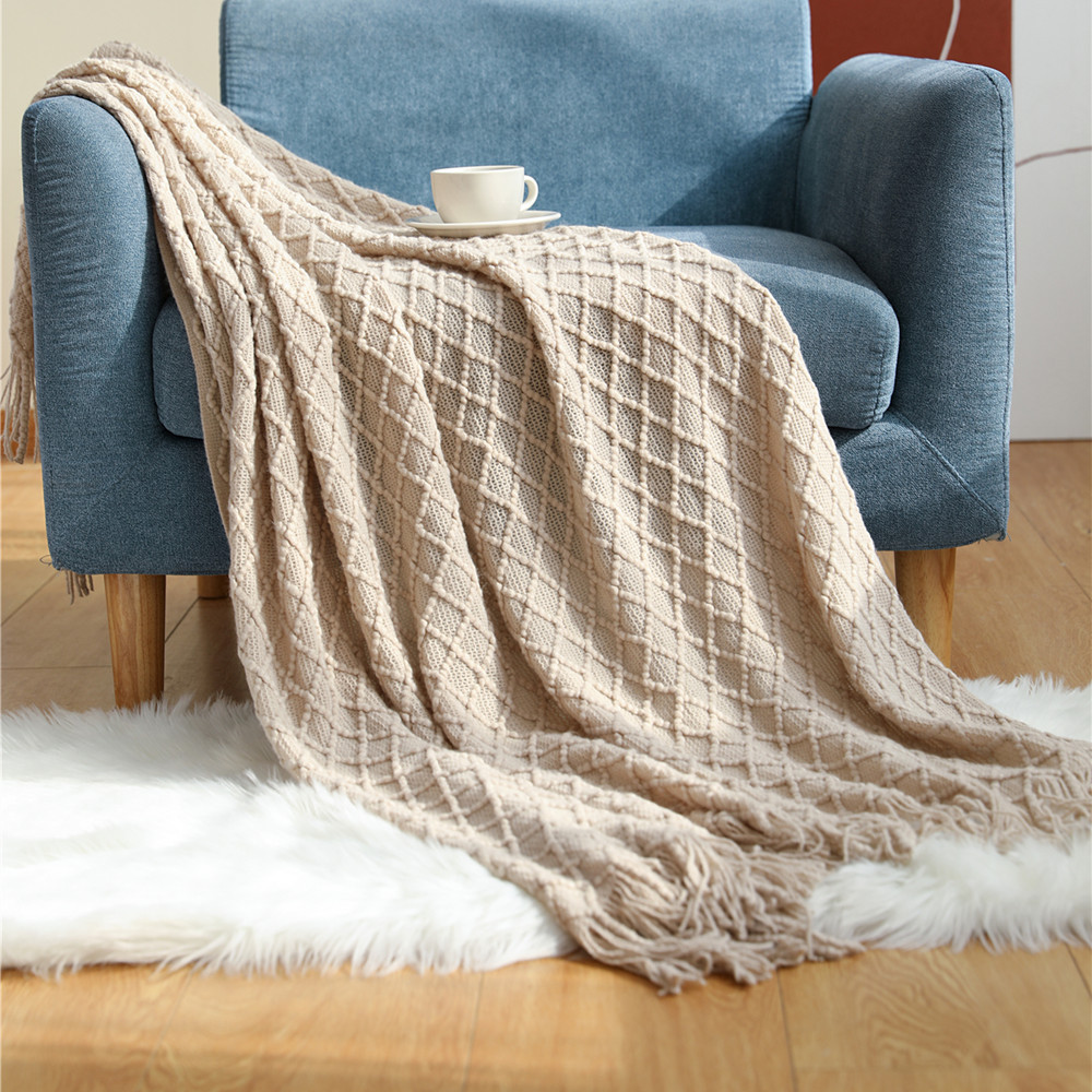 섬유 도시 가짜 캐시미어 소파 담요 커버 북유럽 스타일 - Boho Throw Blanket Fringe 리뷰 및 가격