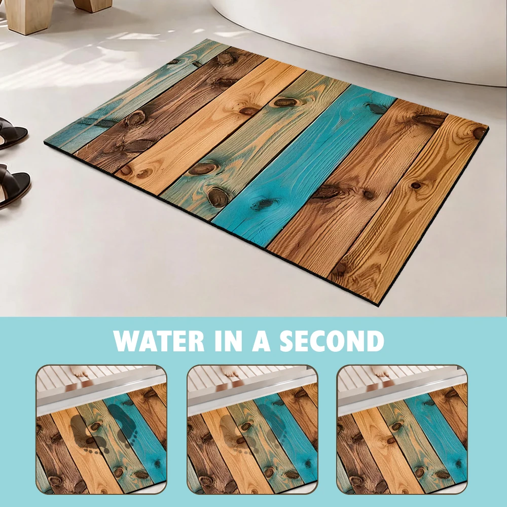 빈티지 재활용 목재 규조토 욕실 매트, 초강력 흡수,  - Quick Dry Diatomite Bath Mat 리뷰 및 가격